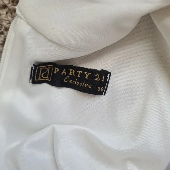 Imported Turkish Party21 Silk Ruffle Knee Length Dress w/Multi Shimmer Sequin 6 - Picture 13 of 17